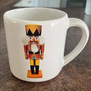 Gumps San Francisco Nutcracker coffee mug by Clay design white ceramic 14oz